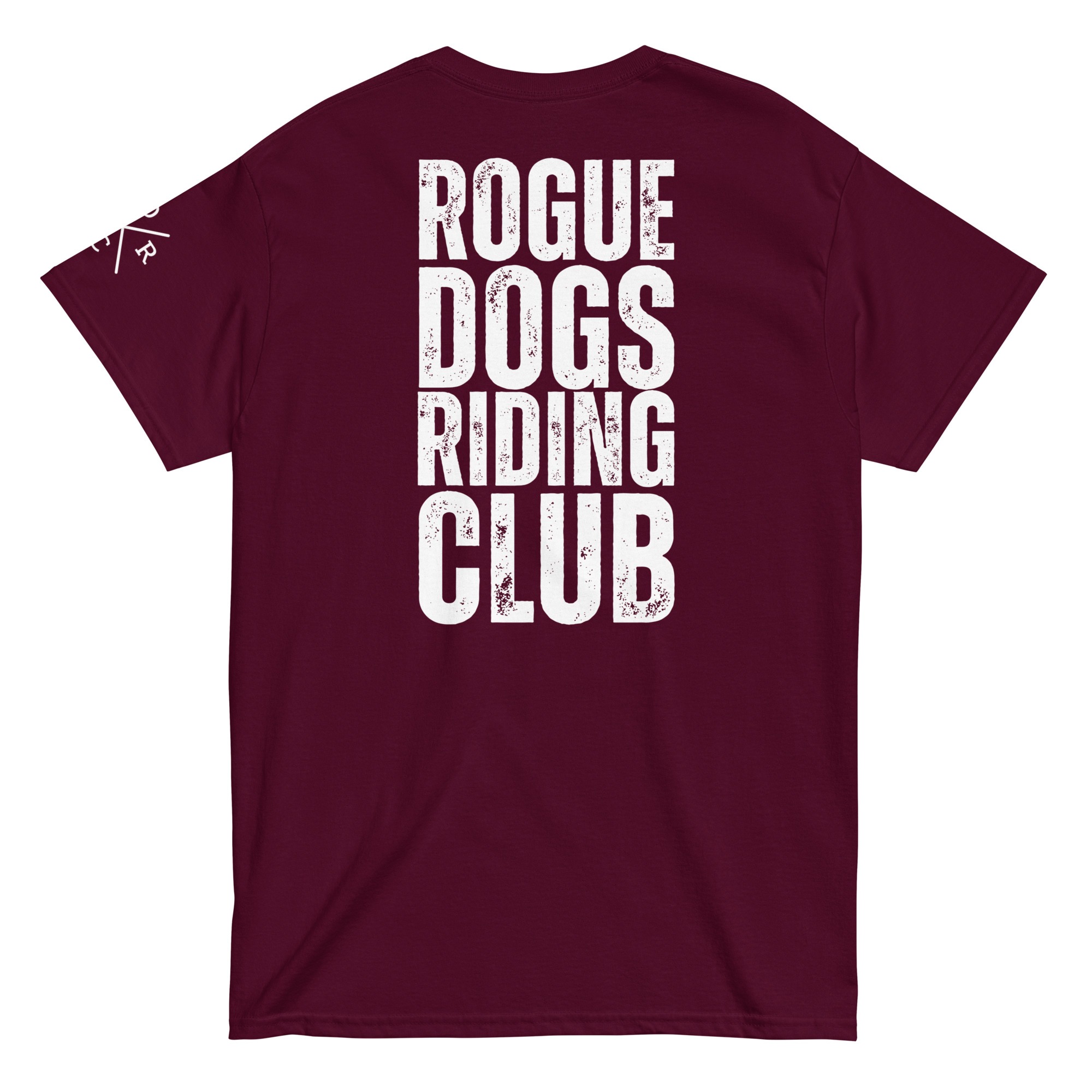 RDRC Heavy Grunge Block Tee (Maroon & White) - Image 3