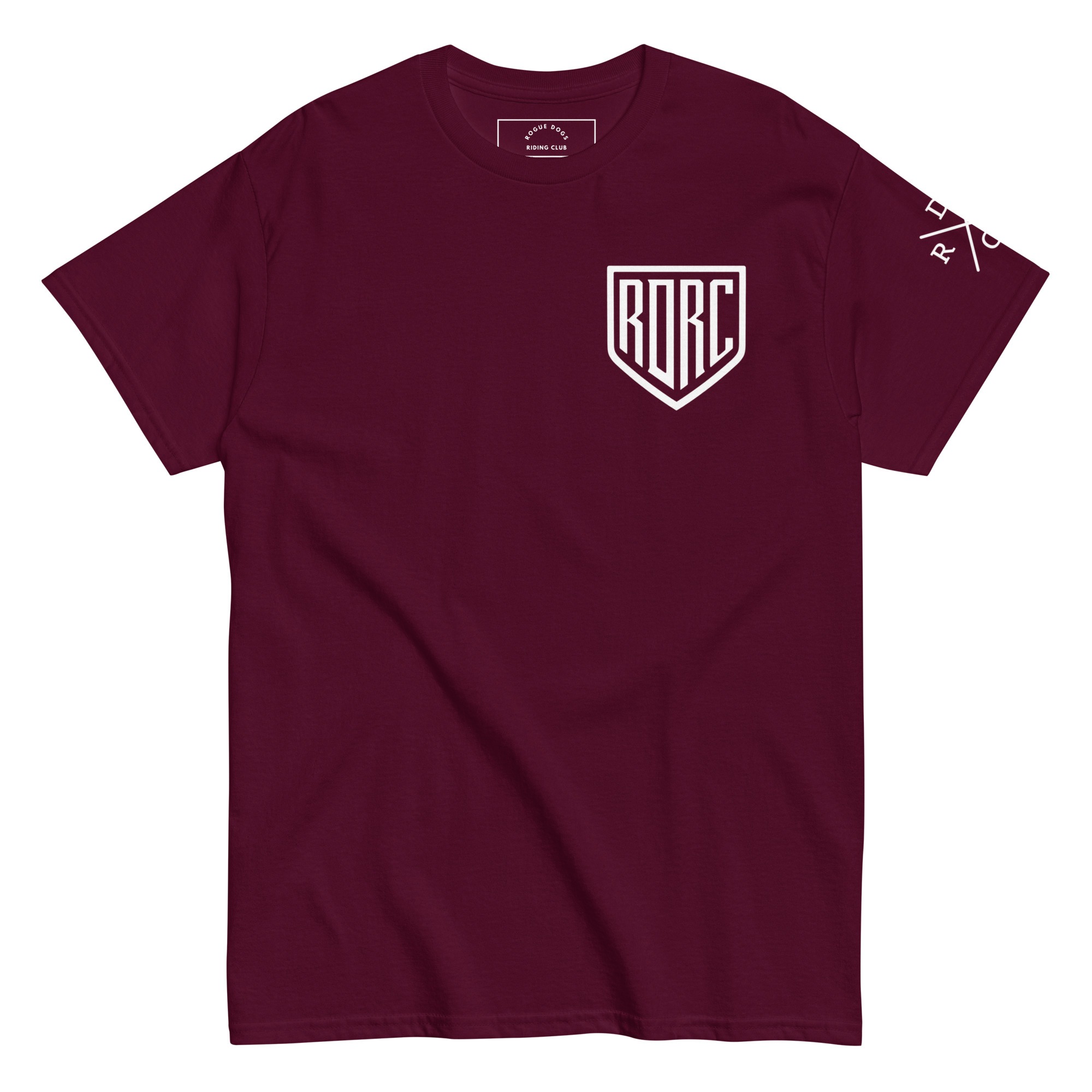 RDRC Heavy Grunge Block Tee (Maroon & White)