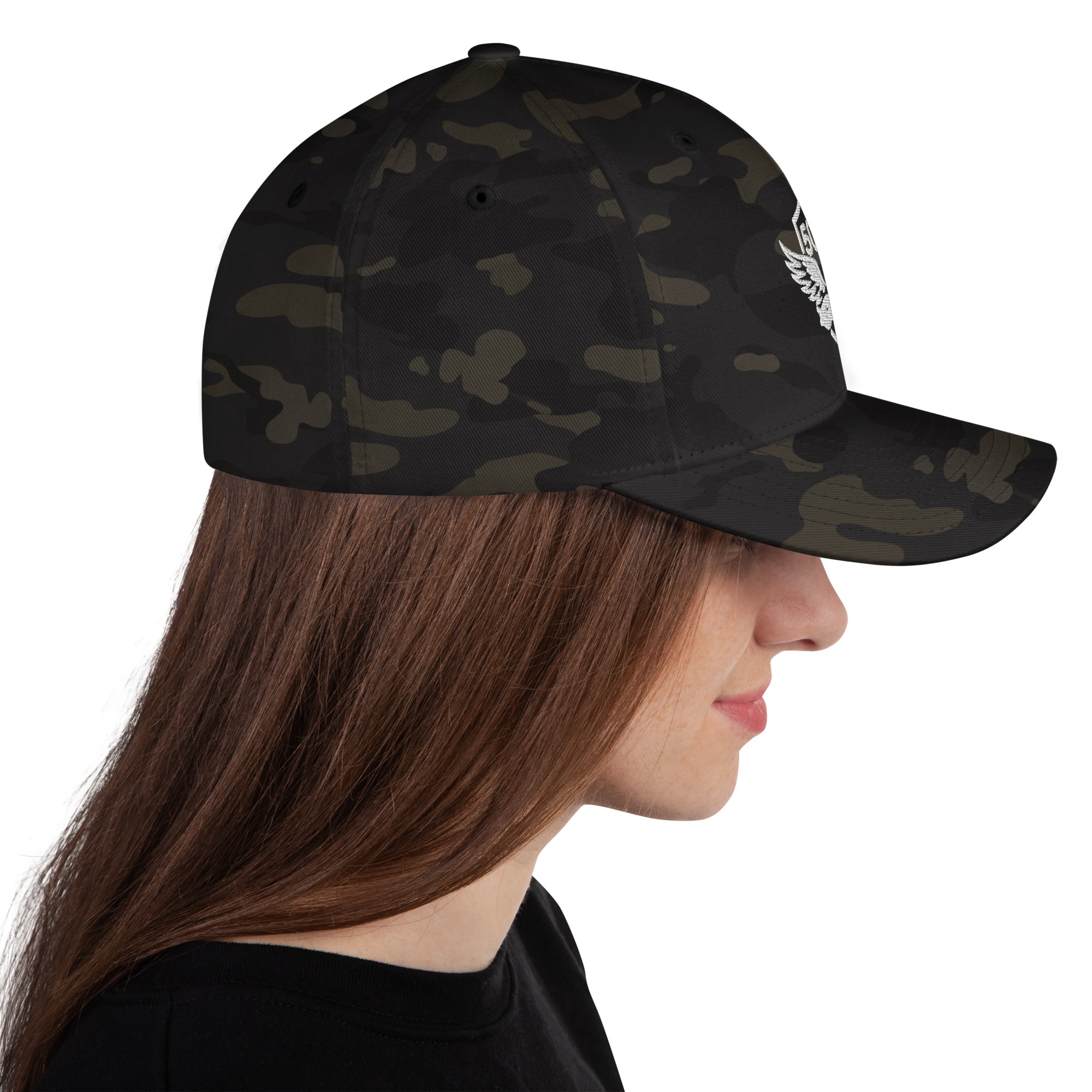 50/50 Cap (White on Dark Camo) - Image 5